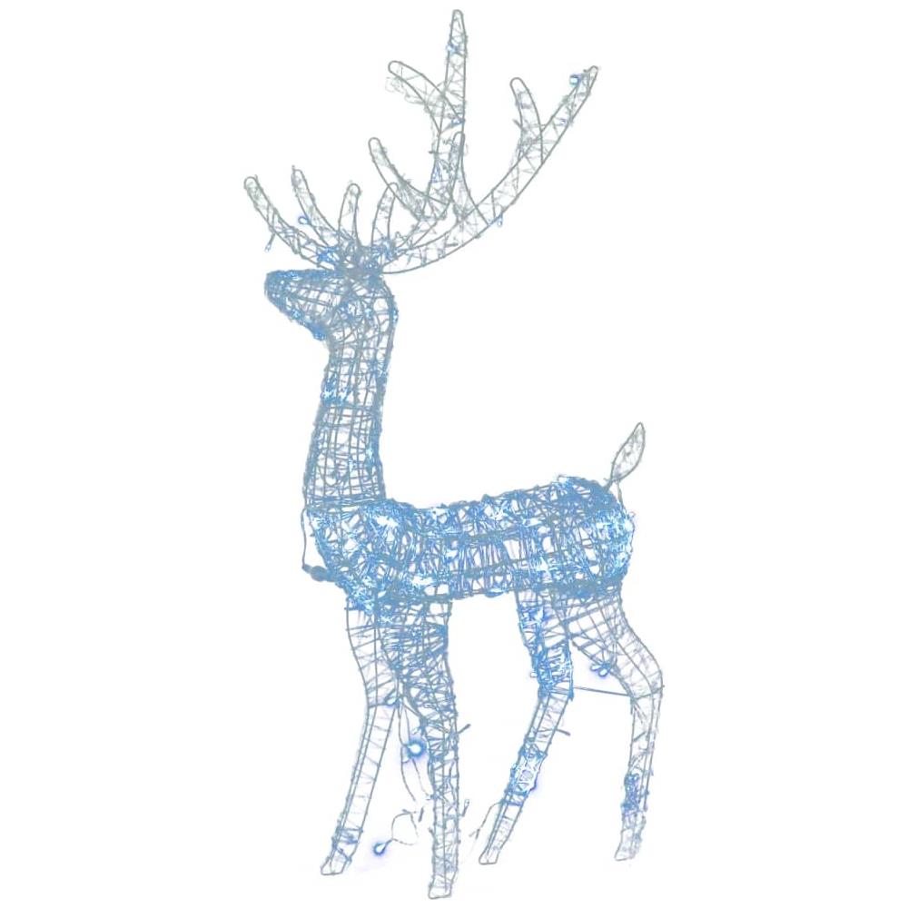 Decorazioni Natalizie Renne In Acrilico 2pz 120cm Bianco Freddo - Foto 1