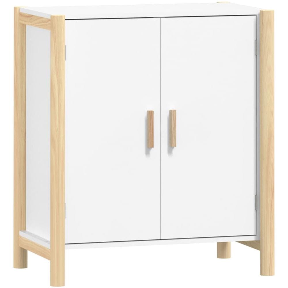 Credenza Bianca 62x38x70 Cm In Legno Multistrato - Foto 2