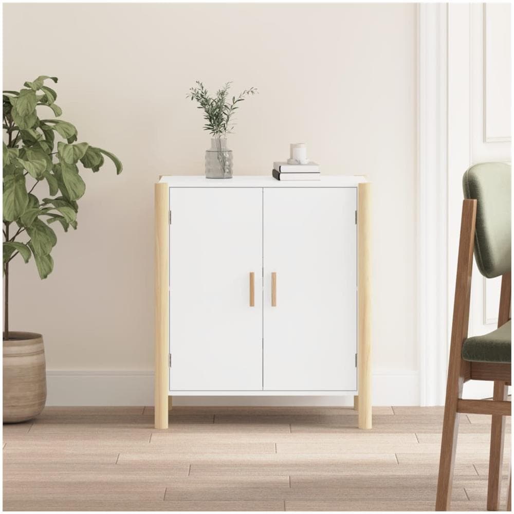Credenza Bianca 62x38x70 Cm In Legno Multistrato - Foto 1