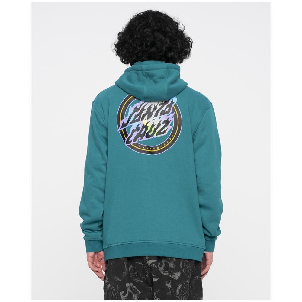 Men's Full Zip Hoodie Holo Flamed Dot Verdigris - L - Foto 1