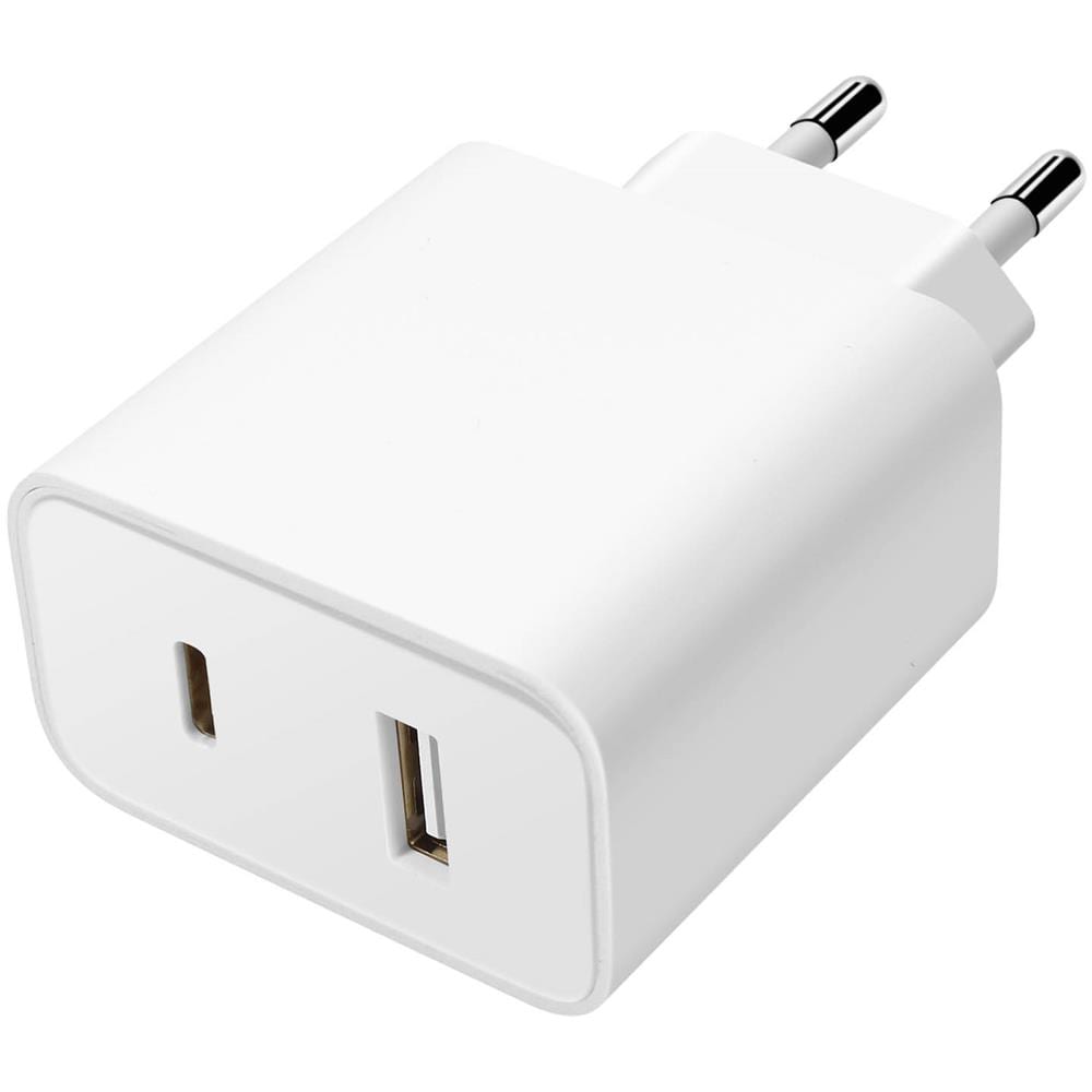 Caricabatterie, Spina Da Muro Originale Usb + Usb-c 33w Bianco - Foto 1