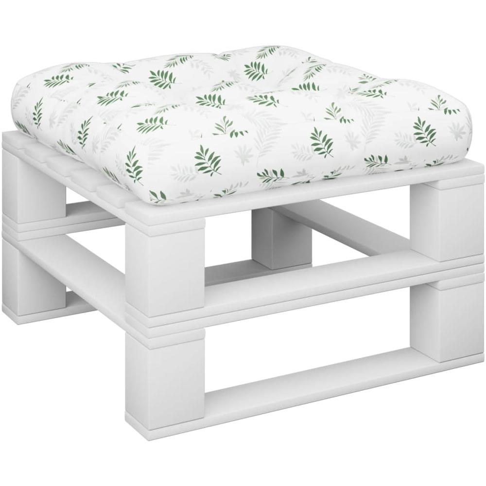 Cuscino Per Pallet Motivo A Foglie 58x58x10cm In Tessuto Oxford - Foto 3