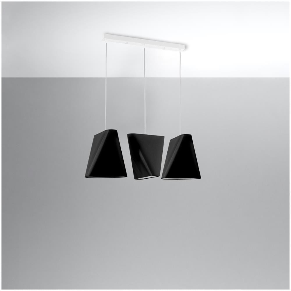Lampadario Blum 3 Nero Sl. 0772 - Minimalista Lampadari Nero 128x82x28 Cm - Foto 2