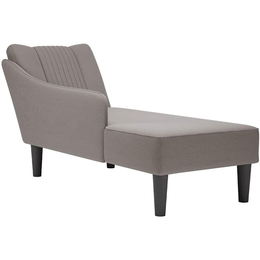 Sdraio con Bracciolo Destro in Tortora in Tessuto - Foto 1