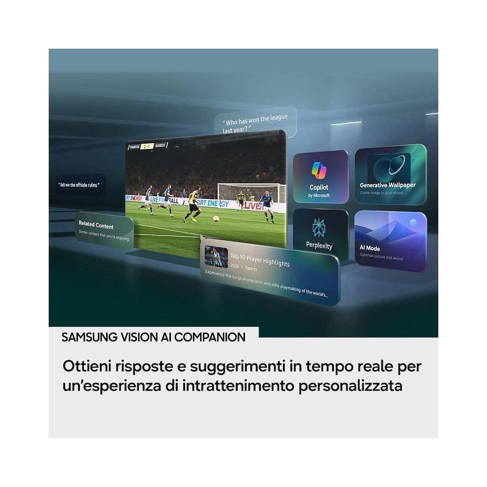 OLED AI TV 77" QE77S99HATXZT 4K, Processore NQ4 AI Gen3, 4K AI Upscaling Pro, Glare Free, OLED HDR Pro, Motion Xcelerator 165Hz, Dolby Atmos & OTS+, FloatLayer Design, Vision AI Smart TV, 2026 - Foto 3