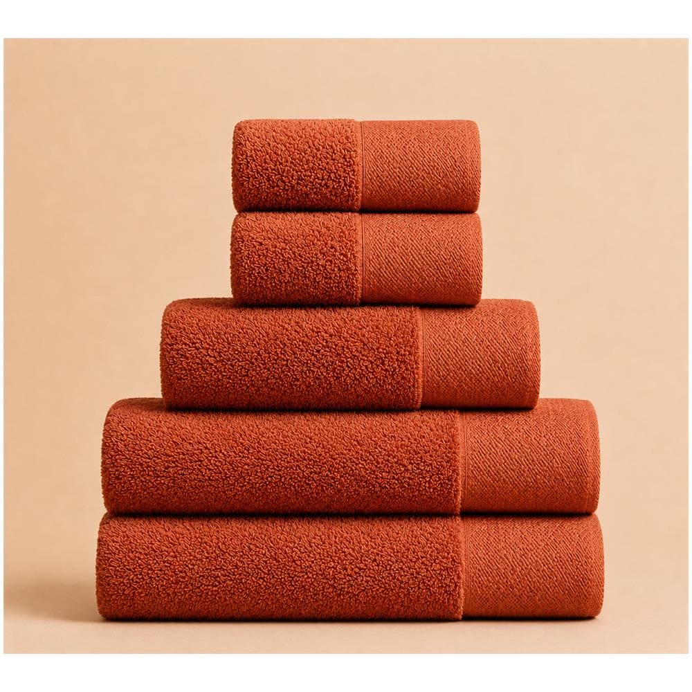 Set Asciugamani in Spugna - L’Eccellenza nel Tuo Bagno | SOFFICE - BLAZING ORANGE /ARANCIO - Foto 1