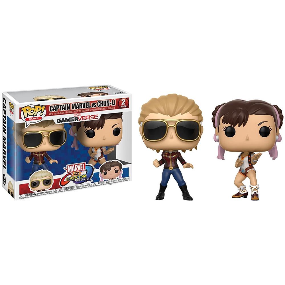 Pop Captain Marvel Vs Chun-li 2 Pack - Marvel Vs Capcom - Foto 1