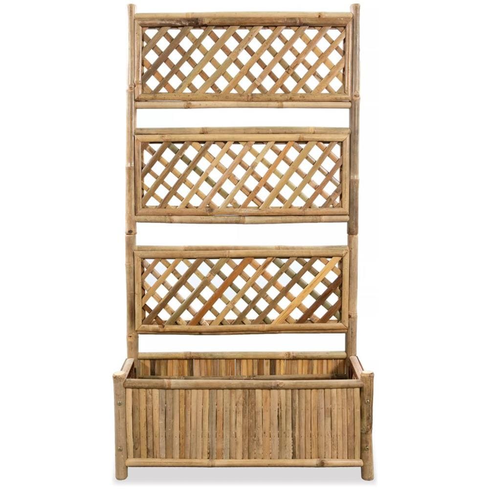 Letto Rialzato da Giardino con Graticcio in Bambù 70 cm - Foto 2