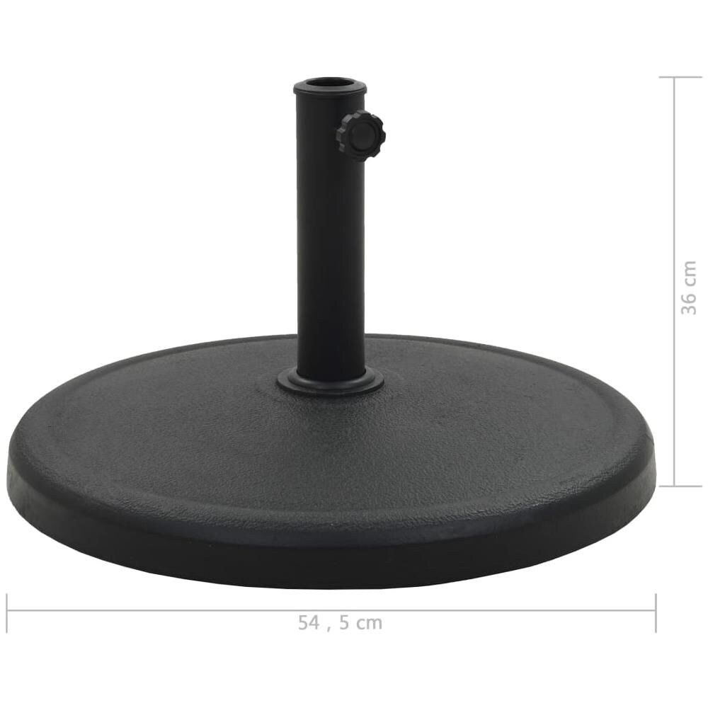 Base Per Parasole Rotonda In Poliresina 19 Kg Nera - Foto 6