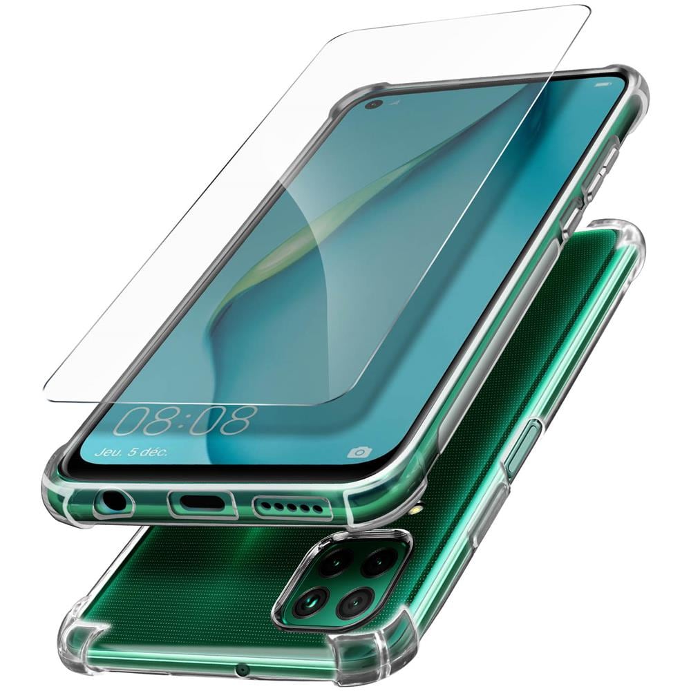 Pack Protezione Huawei P40 Lite Cover Flessibile + Vetro Temperato Trasparente - Foto 2