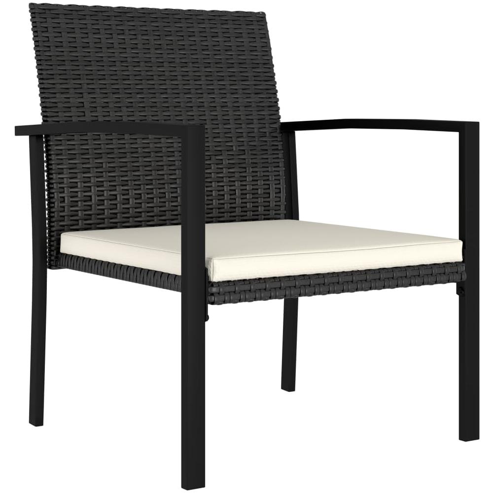 Sedie Da Pranzo Per Giardino 4 Pz In Polyrattan Nero - Foto 2