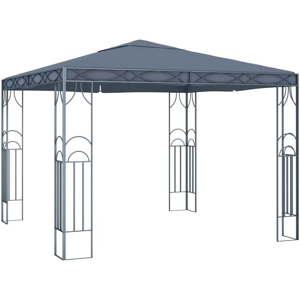 Gazebo con Stringa di Luci LED 300x300 cm Antracite - Foto 2