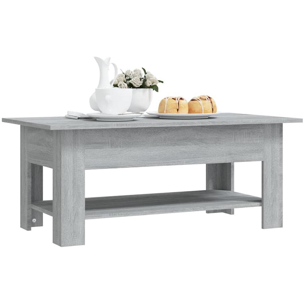 Tavolino da Salotto Grigio Sonoma 102x55x42 cm in Truciolato - Foto 3