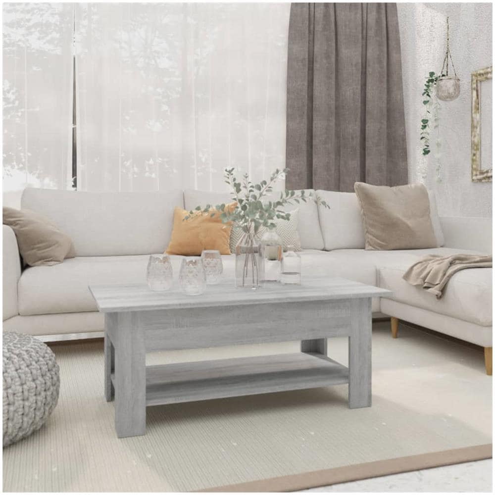 Tavolino da Salotto Grigio Sonoma 102x55x42 cm in Truciolato - Foto 1