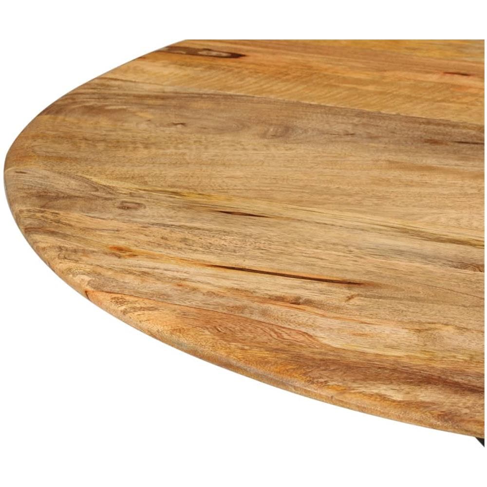 Tavolo Da Pranzo 110x78cm In Legno Massello Di Mango E Acciaio - Foto 3