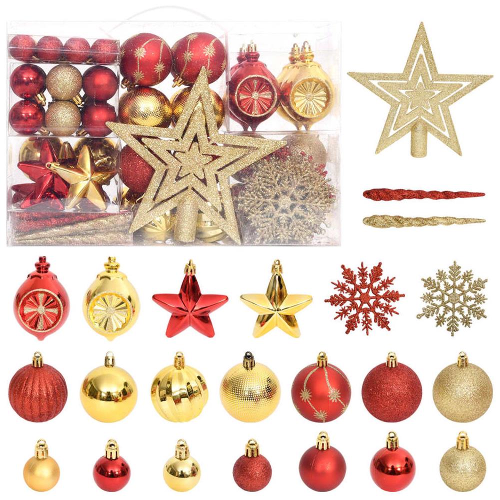Set Addobbi Di Natale 108 Pz Oro E Rosso - Foto 1