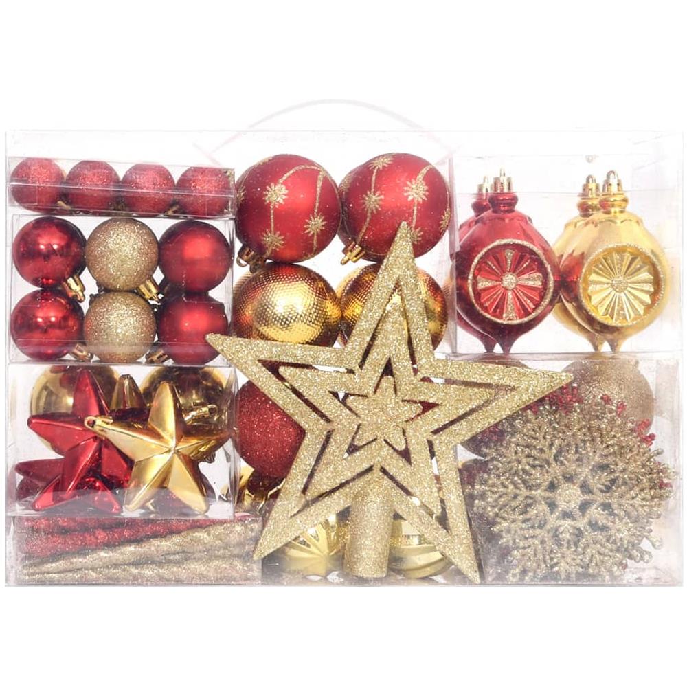 Set Addobbi Di Natale 108 Pz Oro E Rosso - Foto 2