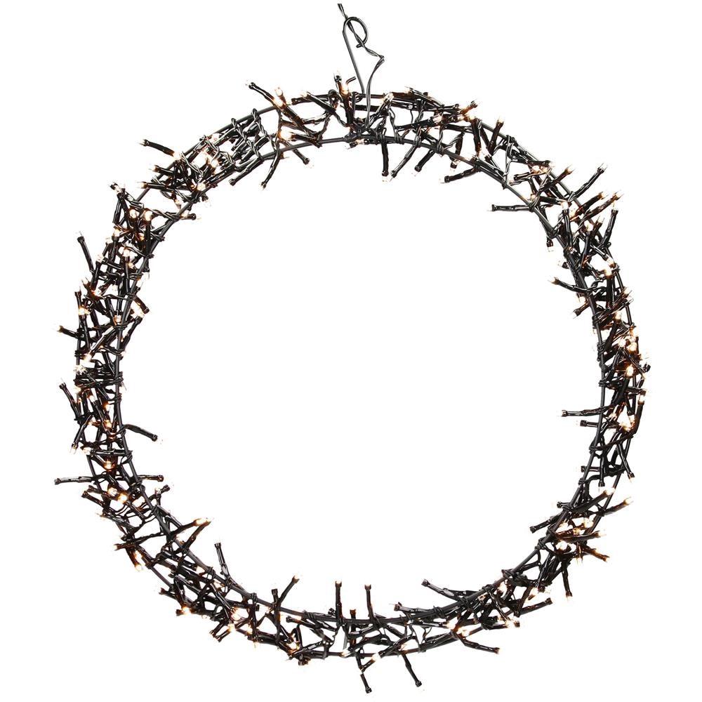 Ghirlanda Luminosa Decorativa Catena Con 300 Luci Led Ø 38 Cm Bianco Caldo Ip44 Decorazione Natalizia Da Appendere Per Porte E Finestre Con 8 Programmi Di Illuminazione Da Interno /esterno - Foto 1