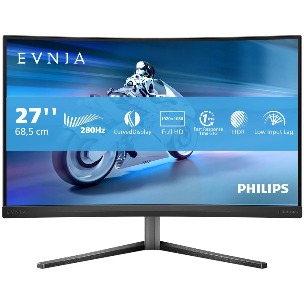 Monitor 27" LED VA Curvo Gaming Evnia 5000 27M2C5200W / 00 Full HD 1920x1080 Pixel Tempo di Risposta 0.3 ms Frequenza di Aggiornamento 280 (Hz) - Foto 1