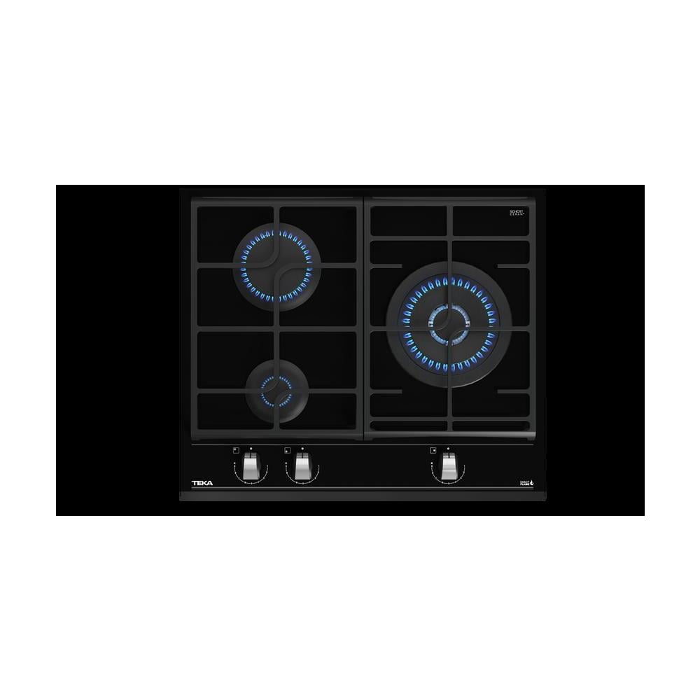 Piano cottura GZC 63310 XB a Gas da 60 cm 3 zone Cottura Colore Nero - Foto 1