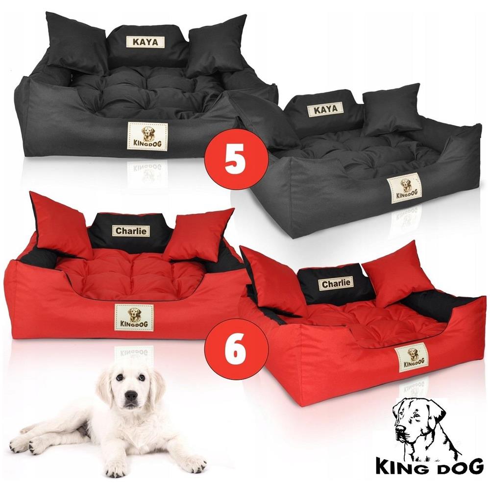 55x45 cm KINGDOG Cuccia per cani impermeabile personalizzabile Nero - Foto 10