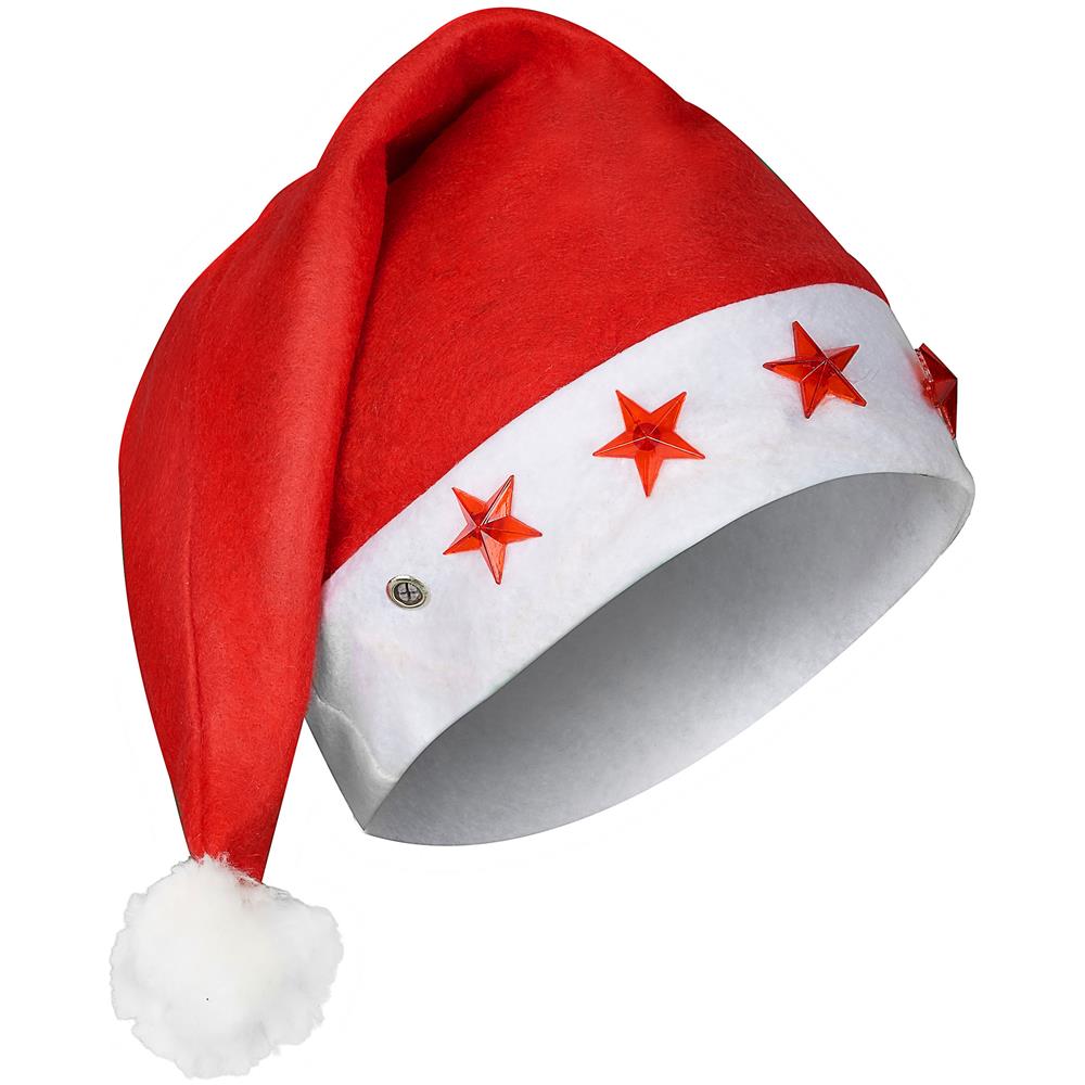 Berretto Luminoso Bianco E Rosso Da Babbo Natale Taglia Unica - Foto 1