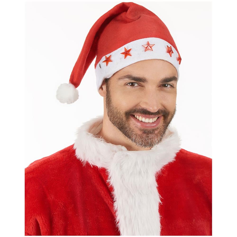 Berretto Luminoso Bianco E Rosso Da Babbo Natale Taglia Unica - Foto 2
