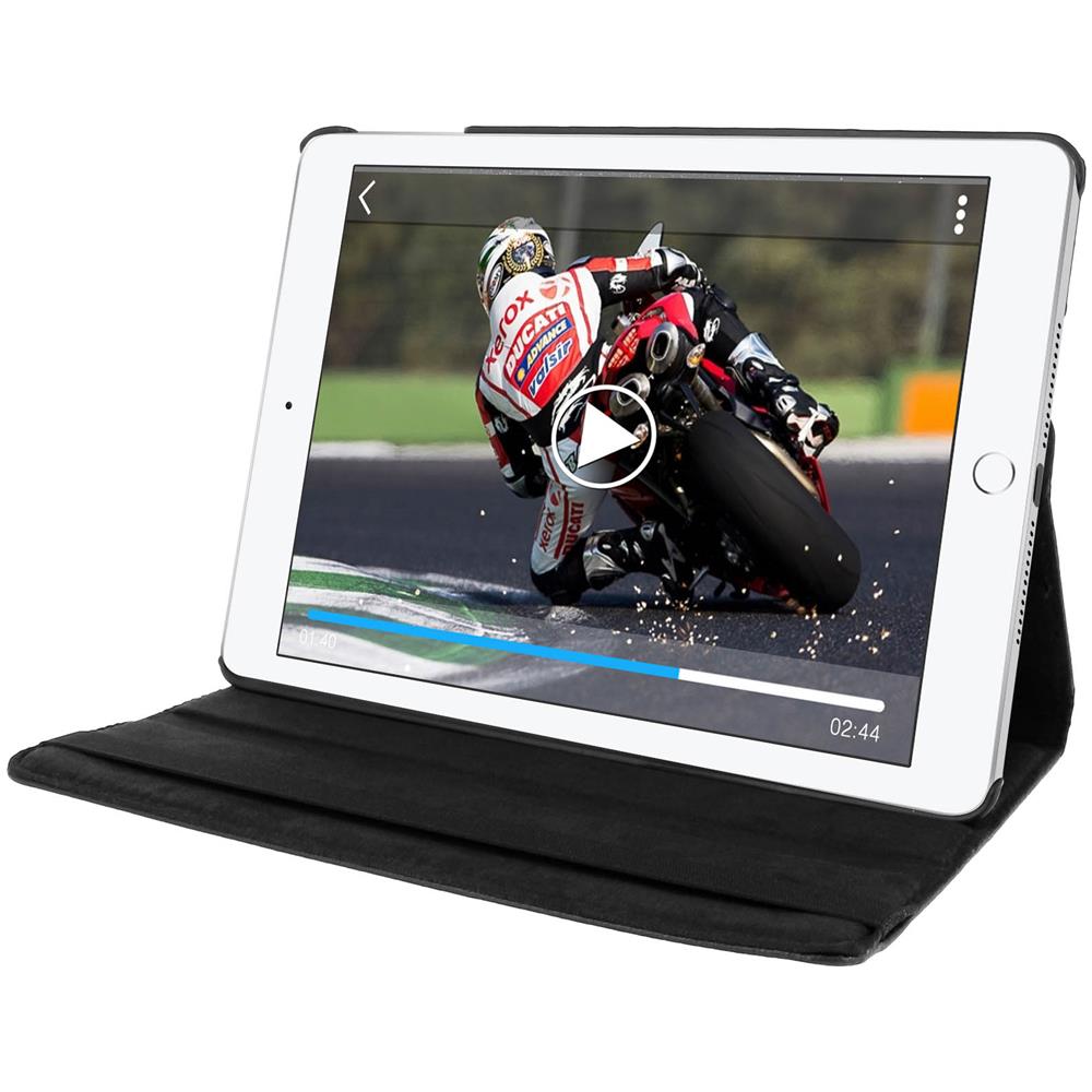 Custodia Stand Girevole 360° Per Apple Ipad 9.7 2017 - Nera - Foto 2