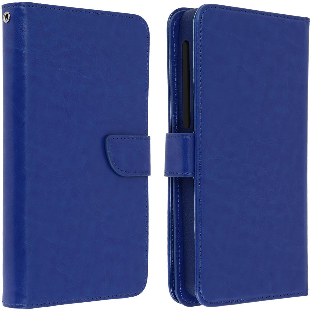 Custodia A Libro Universale Smartphone 6 Portacarte Blu Taglia Xxl - Foto 10