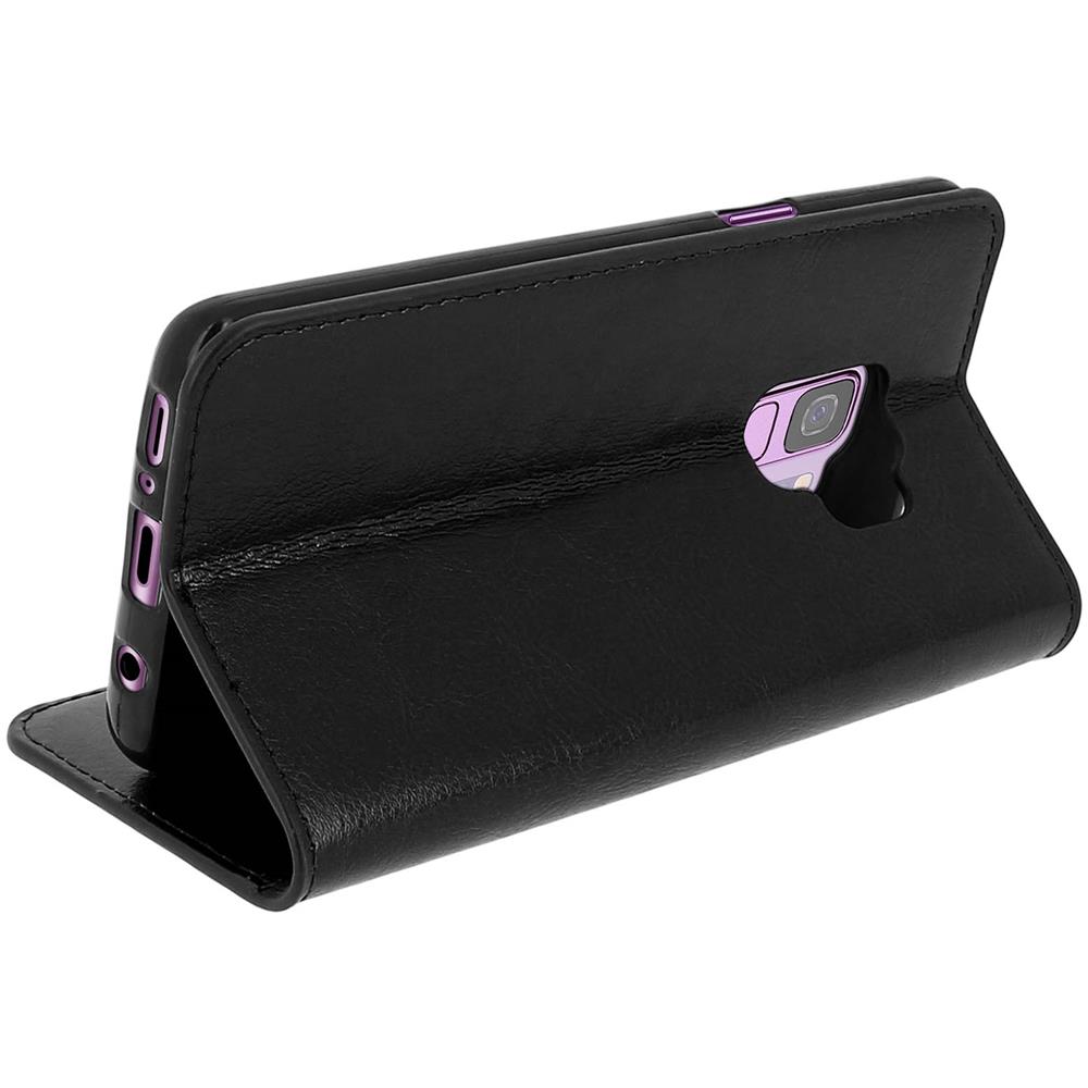 Custodia Galaxy S9 Pelle Sportellino Portafoglio Supporto Nero - Foto 2