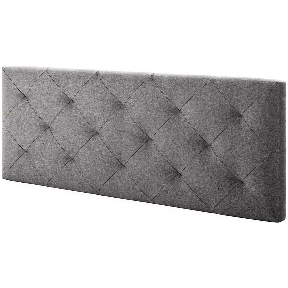 Testiera Di Letto Di Tessuto Milano 140x60, Grigio, 8 Cm Di Profondità - Foto 1