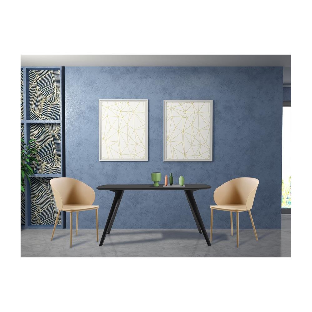 Homemania Set 2 Sedie Dalis con Schienale, Braccioli da Soggiorno, Sala da Pranzo, Scrivania, Ufficio Color Cachi, 55 x 56 x 80,5 cm Homemania Set 2 Sedie Dalis con Schienale, Braccioli da Soggiorno, Sala da Pranzo, Scrivania, Ufficio Color Cachi, 55 x 56 x 80,5 cm