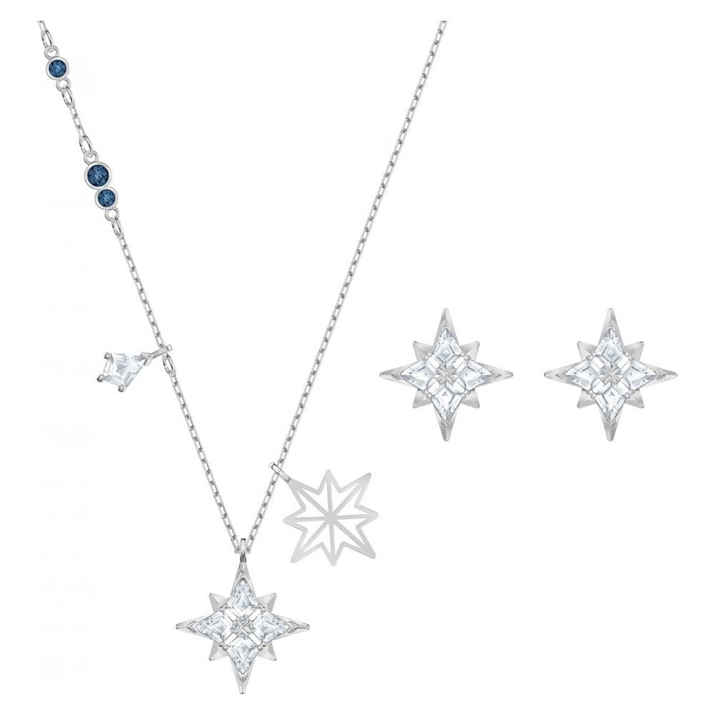 Set Symbolic Star Collana E Orecchini Placcatura Rodio 5517182 - Foto 1