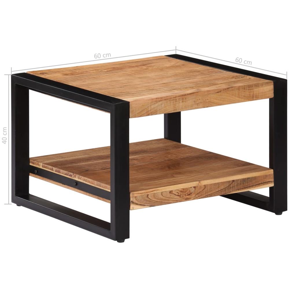 Tavolino Da Caffè 60x60x40 Cm In Legno Massello Di Acacia - Foto 14