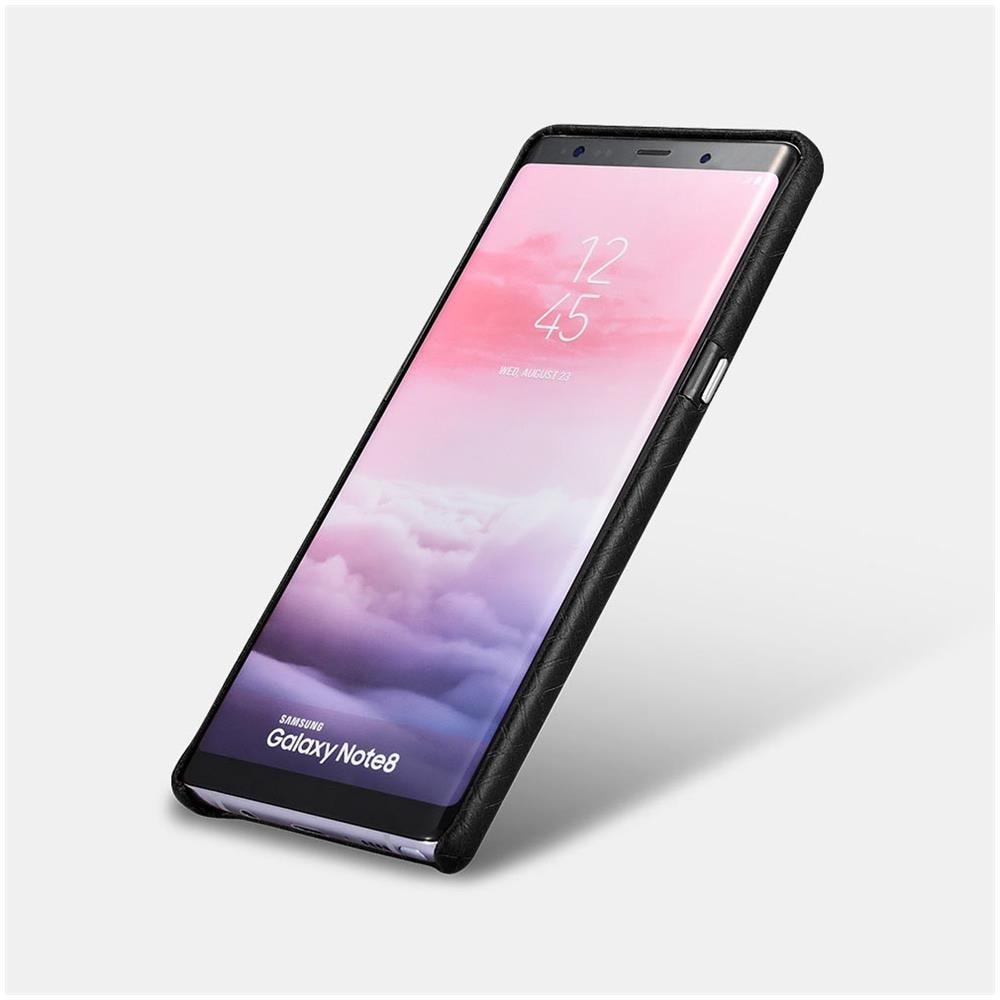 Samsung Note Di Copertina 8 Vera Pelle Nera Modello Quadrato - Foto 3