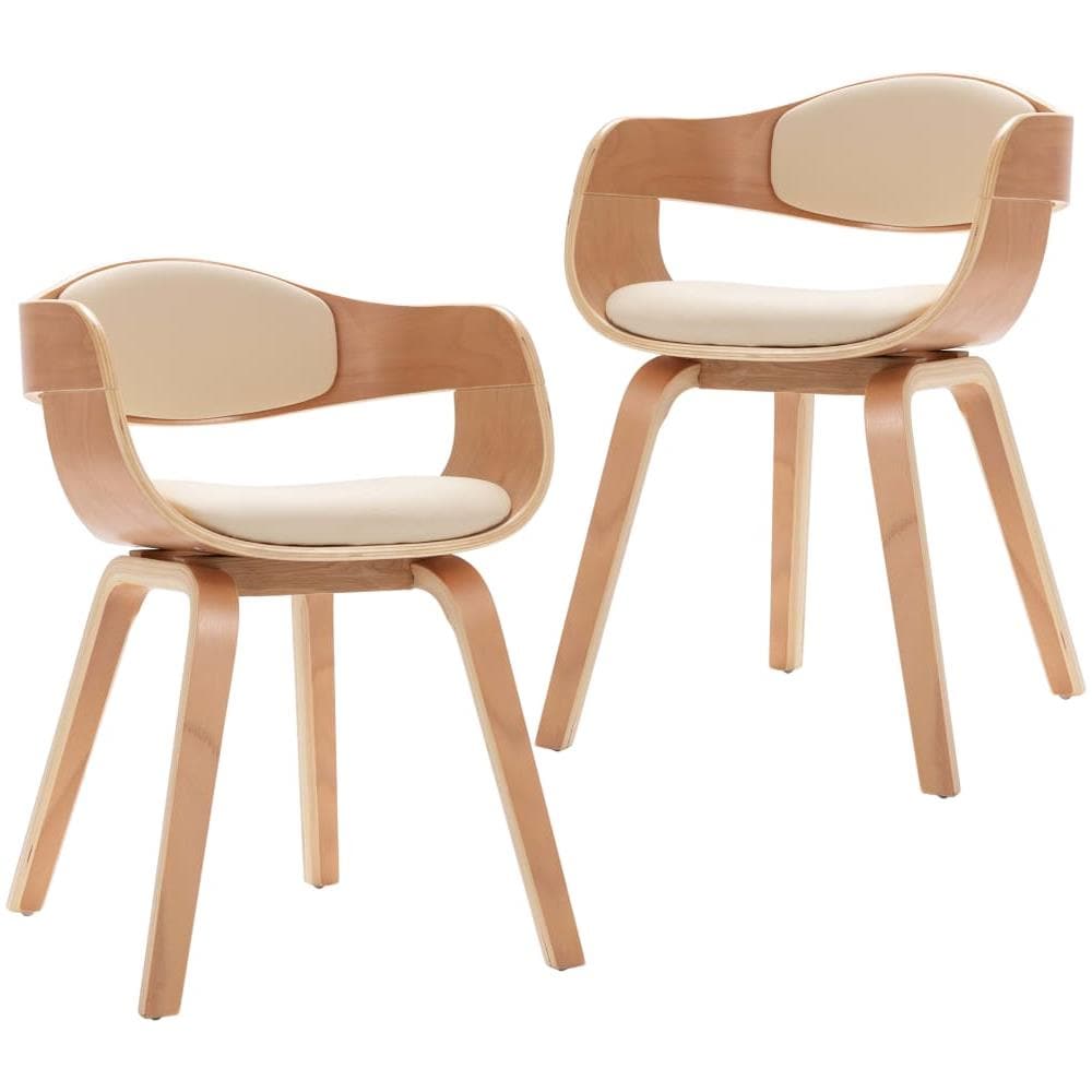 Sedie Da Pranzo 2 Pz In Legno Piegato E Similpelle - Foto 2