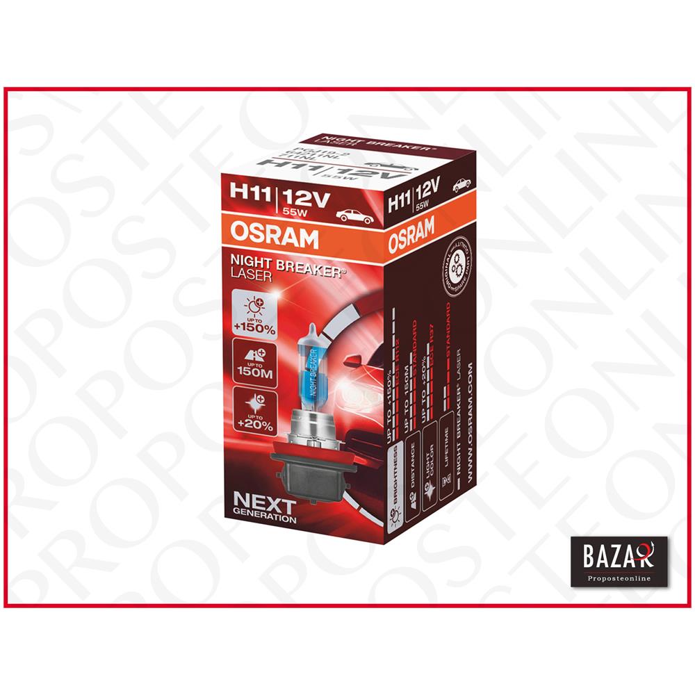 Lampadina Extra Potente Per Auto - Osram Night Breaker Laser - H11 55w Pgj19-2 - Foto 3