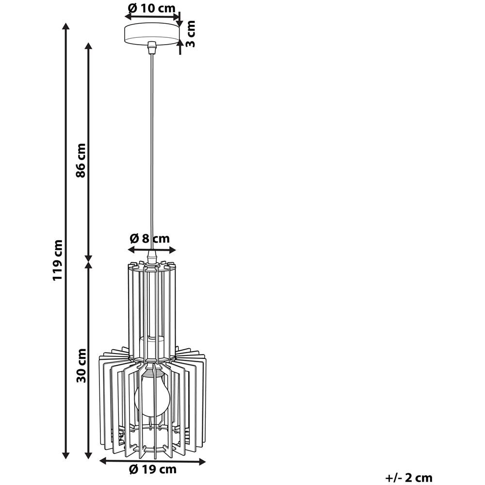 Lampadario Da Soffitto Legno Chiaro Niari - Foto 2