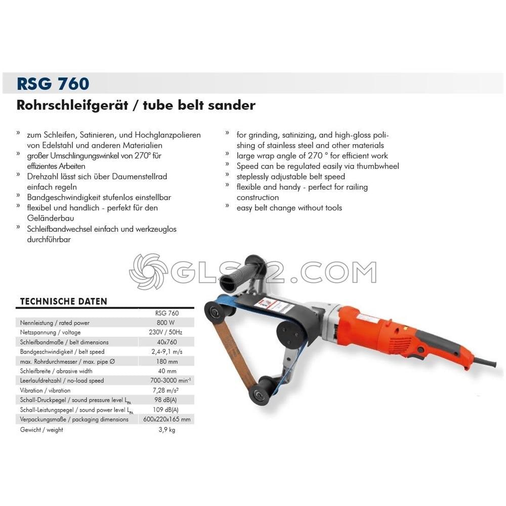 Levigatrice A Nastro 40x760mm Per Tubi Holzmann Rsg760 230v - Foto 2