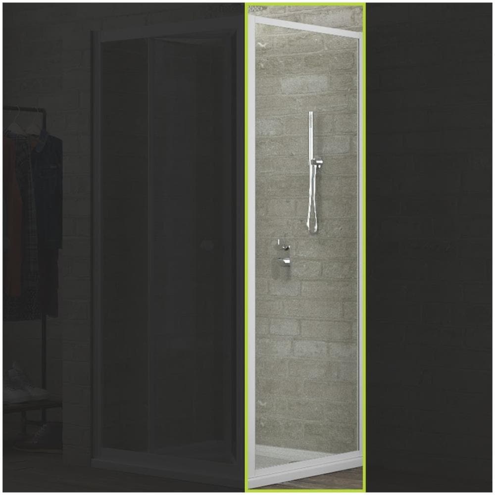 Lato Fisso Box Doccia Book Adatto Per Porta A Soffietto Book Cristallo Temprato *** Misure : 78-80xh190 Cm Trasparente - Foto 2