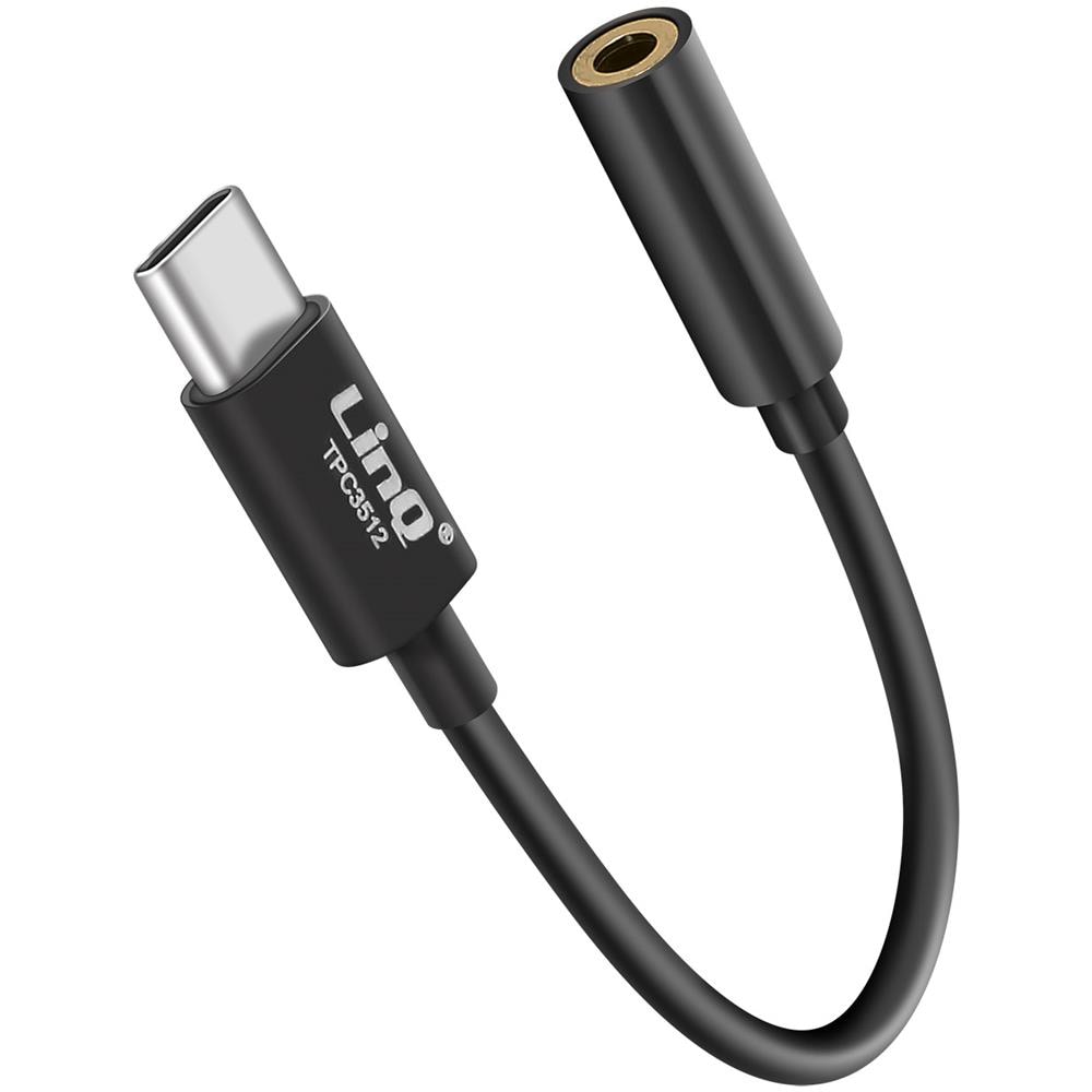 Adattatore Audio Usb-c Verso Jack 3.5mm Femmina Suono Di Qualità Nero - Foto 1