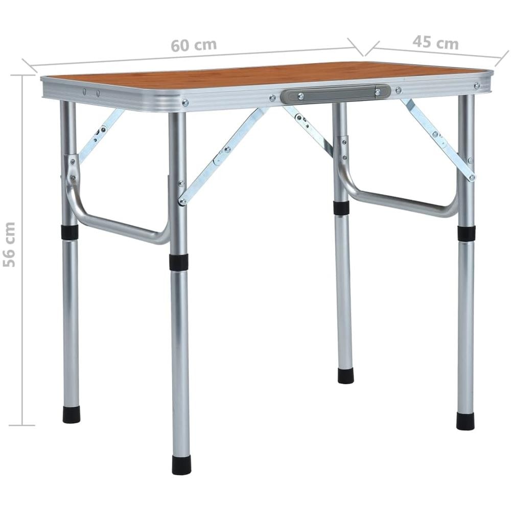 Tavolo Pieghevole Da Campeggio In Alluminio 60x45cm - Foto 10