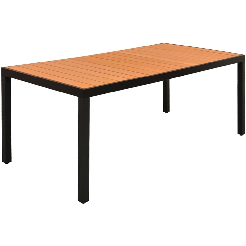 Set Da Pranzo Da Giardino 7 Pz Nero E Marrone - Foto 8