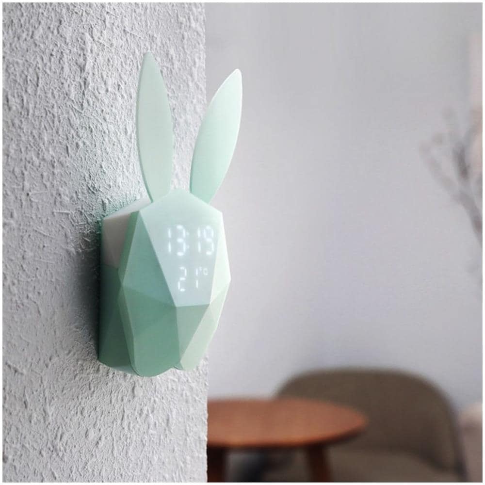 Sveglia Connessa Luce Notturna Coniglio Cutty Clock Connect Mob Verde Acqua - Foto 2