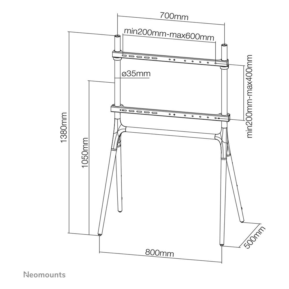 NM-M1000BLACK Mobiletto per TV - Foto 10