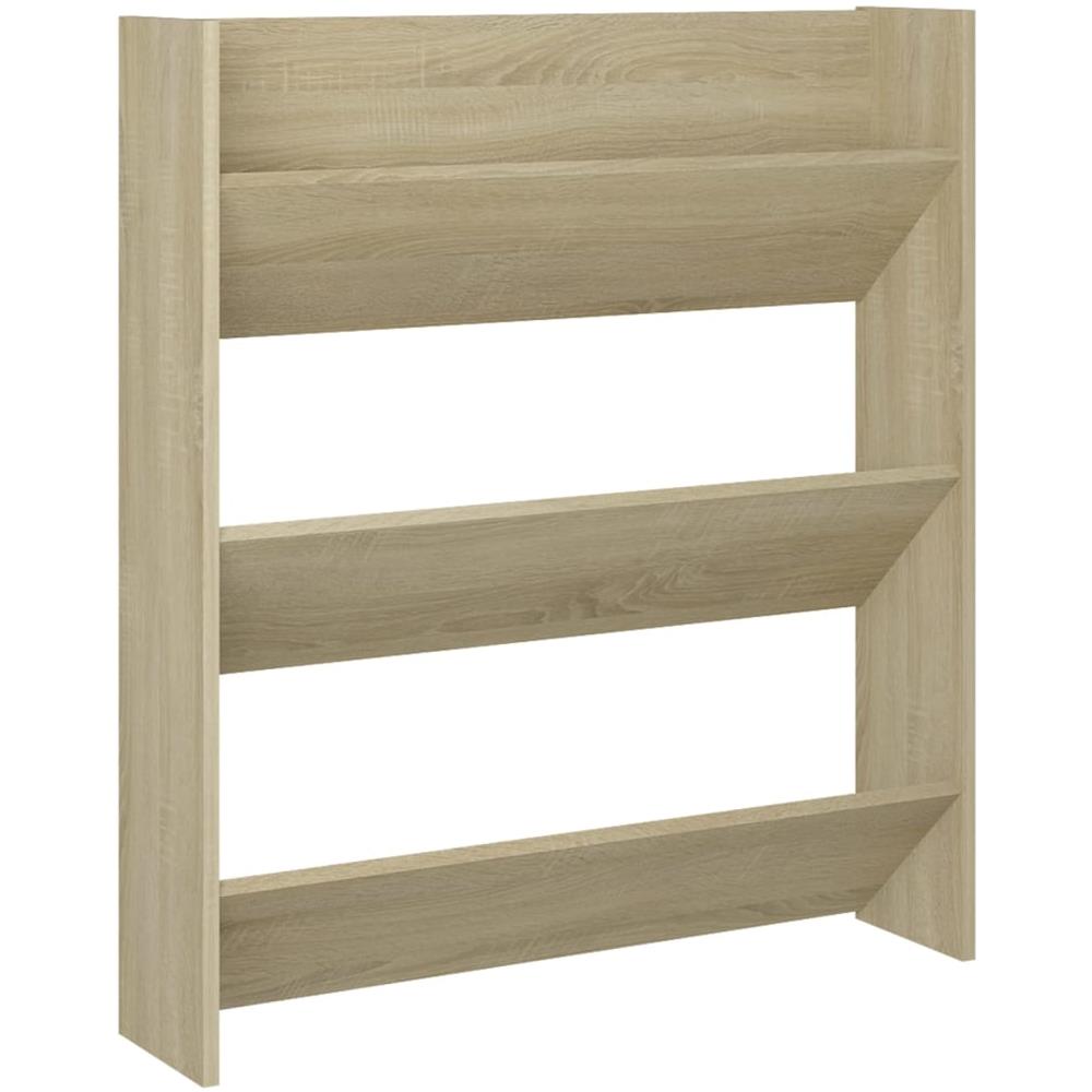 Scarpiera a Muro Rovere Sonoma 80x18x90 cm in Legno Multistrato - Foto 1