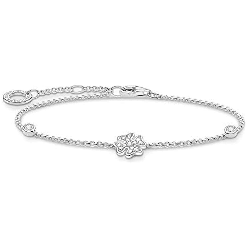 Bracciale Con Quadrifoglio In Argento Sterling 925, Lunghezza 16-19 Cm - Foto 1
