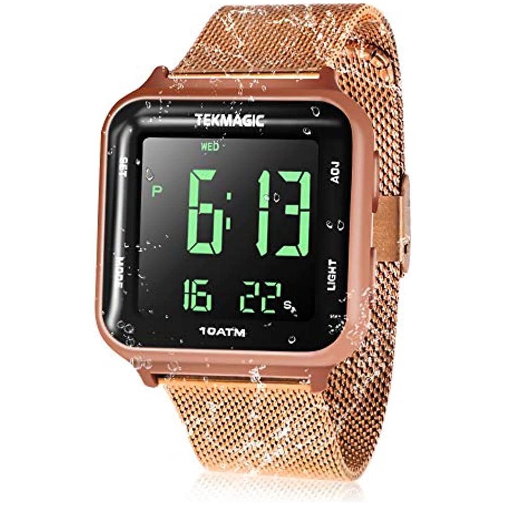 Orologio Impermeabile 10 Atm, 100 M, Luminoso, Orologio Da Nuoto In Acciaio Con Funzioni Di Sveglia, Cronometro, Doppio Fuso Ref. 8711281145459 - Foto 1
