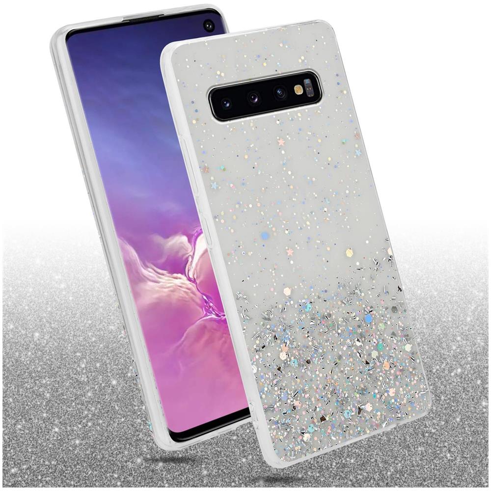 Custodia Compatibile Con Samsung Galaxy S10 Plus In Trasparente Con Glitter - Coperchio Protettivo In Silicone Tpu Flessibile Con Glitter Scintillanti - Foto 2
