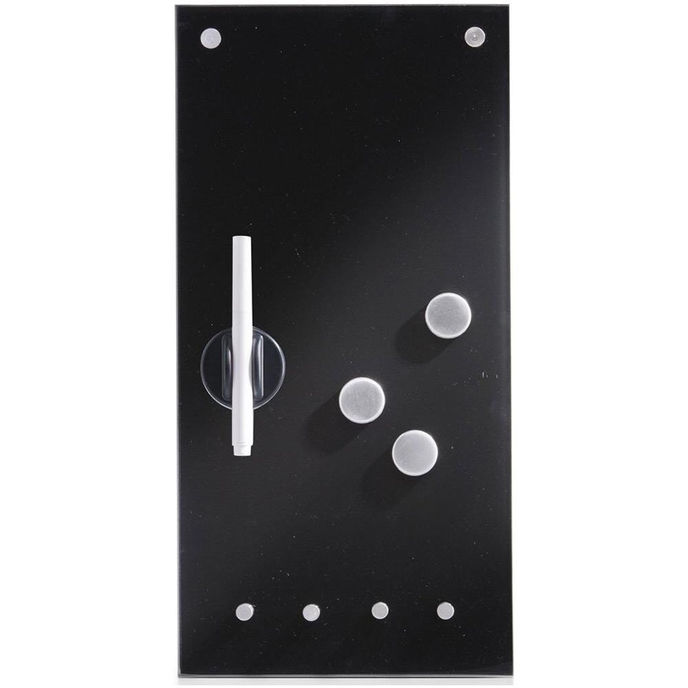 Piastra Memo In Vetro Per Appunti, Bianco+3 Magneti E 4 Ganci, 40x20 Cm, - Foto 1